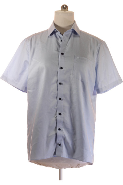 Klasická Bavlněná Košile OLYMP Jednobarevná, Slim Fit, Krátký Rukáv