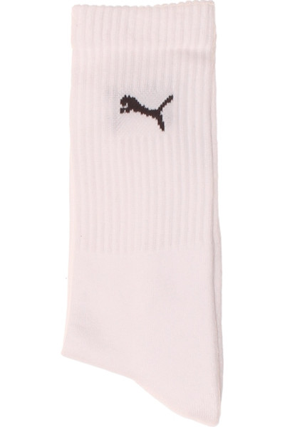 Unisex Sportovní Kotníkové Ponožky Puma Logo Bílé Prodyšné