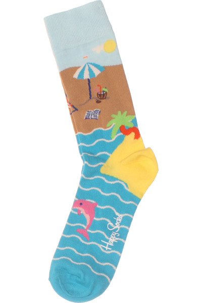 Veselé Šněrovací Ponožky Happy Socks S Plážovým Motivem Pro Letní Dny