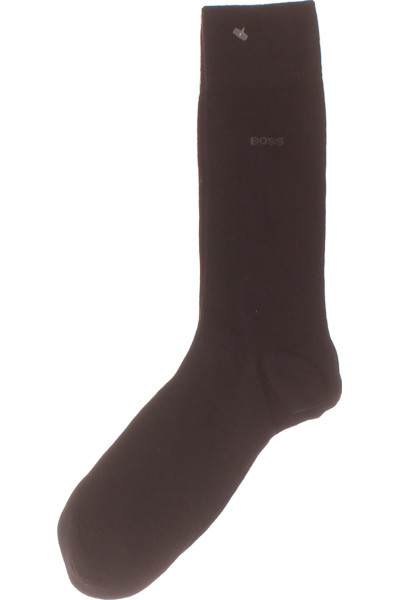 Pánské Elegantní Dlouhé Ponožky Hugo Boss Hladké Černé