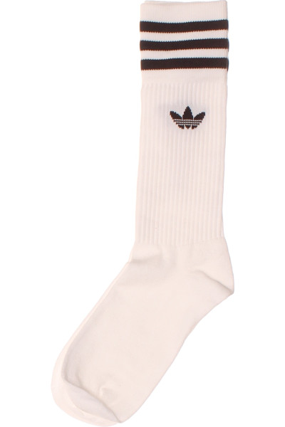 Sportovní Kotníkové Ponožky ADIDAS V Pruhovaném Designu, Bílé S Logem
