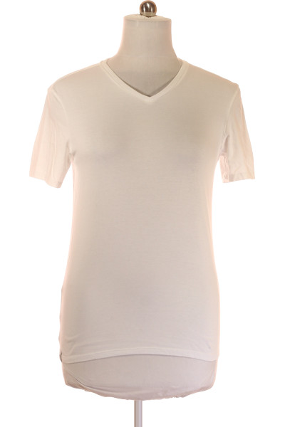 Jednoduché Pánské Tričko Bílé LACOSTE Vel. XL