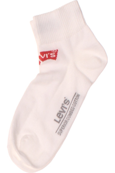 LEVIS Komfortní Kotníkové Ponožky Bílé Unisex Měkké Oblečení
