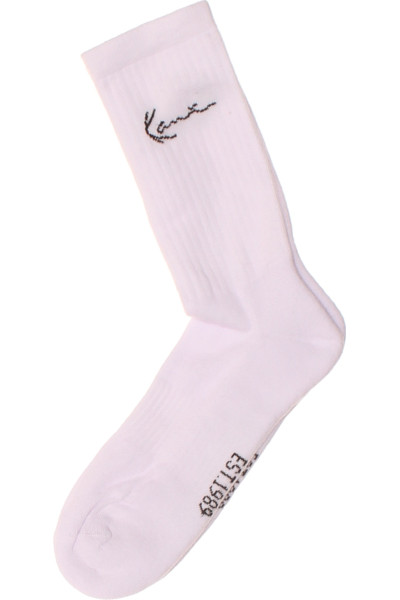 Karl Kani Unisex Čistě Bílé Sportovní Tenisové Ponožky S Logem