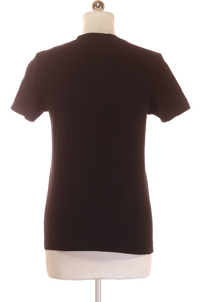 Jednoduché Dámské Tričko s Krátkým Rukávem Bavlněné Černé DIESEL