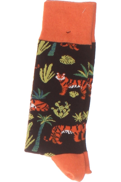 Barevné Vzorované Kotníkové Ponožky S Motivem Džungle Unisex