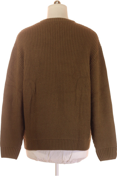 Pánský stylový svetr s vzorem Rebel Redefined, hnědý, na podzim