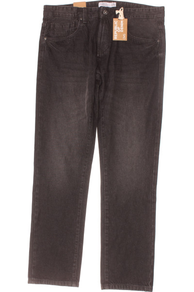 OVS Pánské tmavě šedé rovné džíny z 100% bavlny, univerzální