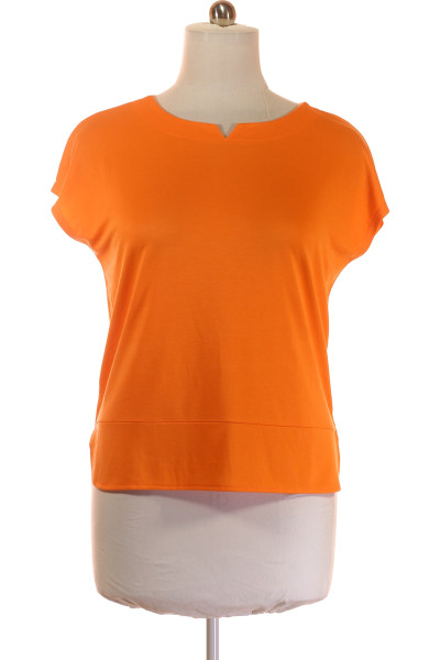 Casual Modalový Top TOM TAILOR S Polyesterem, Oranžové Letní Tričko
