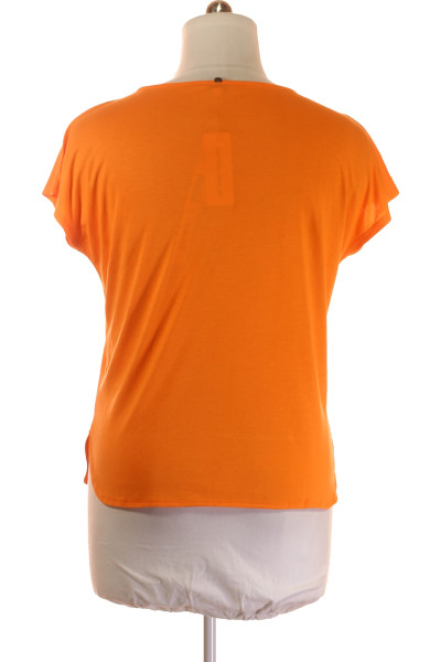 Casual Modalový Top TOM TAILOR s Polyesterem, Oranžové Letní Tričko
