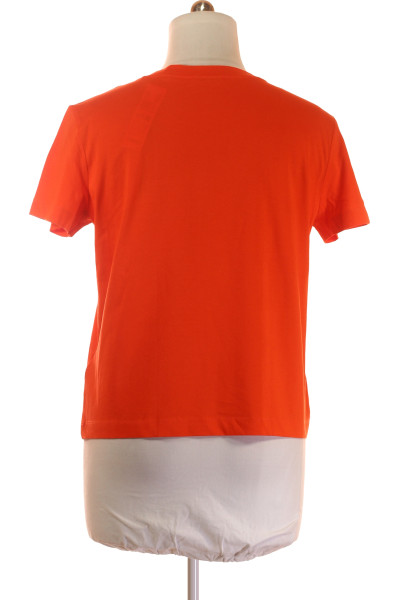 Esprit Bavlněné Casual Tričko Jednoduchý Střih Oranžové Pro Volný Čas