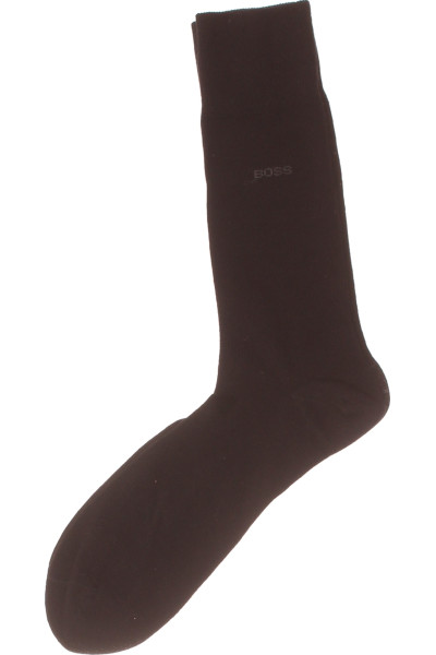 Elegantní Pánské Kotníkové Ponožky Hugo Boss Comfort Fit Tmavě Hnědé