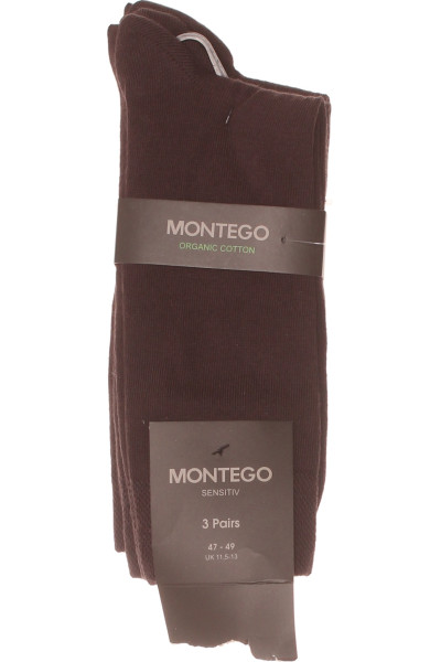 Montego Komfortní Pánské Žebrované Ponožky Organic Cotton 3 Pack