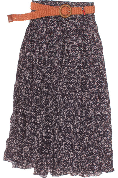 Dlouhá sukně APRICOT s lehkým vzorem a pleteným páskem