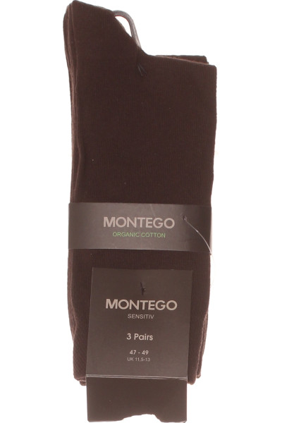 Montego Obuvkové Ponožky Organic Cotton Komfortní Čokoládové