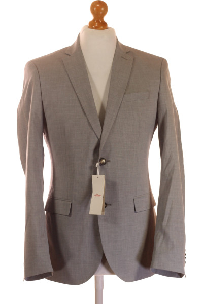 Pánské elegantní sako s.OLIVER v šedém odstínu, slim fit střih