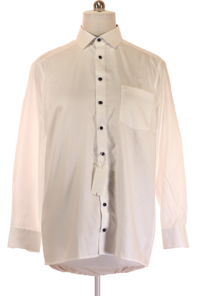 Elegantní Bílá Košile Slim Fit Olymp Pánská 100% Bavlněná