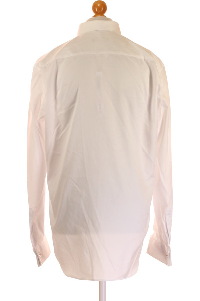 ETERNA Slim Fit Košile Bílá, Jednobarevná, 100% Bavlněná, na Práci i Volný čas