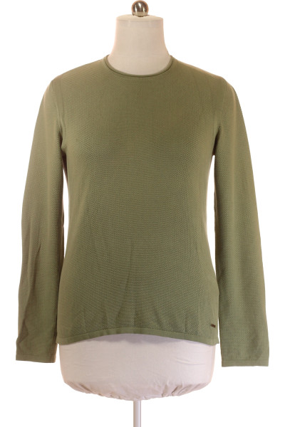 Pánský designový svetr se vzorem JOOP! Pohodlný bavlněný, zelený