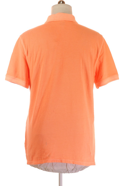 Hugo Boss Pánské Polo Tričko Bavlněné Slim Fit Oranžové Pro Volný Čas