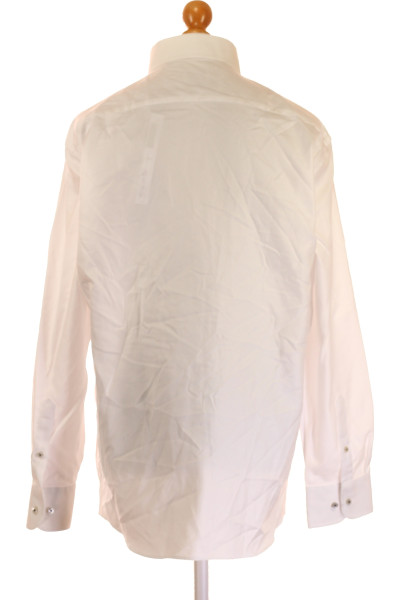 ETERNA Pánská Luxusní Bílá Košile z Bavlny, Slim Fit, Office Styl