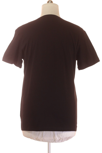 Hugo Boss Pánské bavlněné tričko Basic Fit tmavohnědé pro volný čas