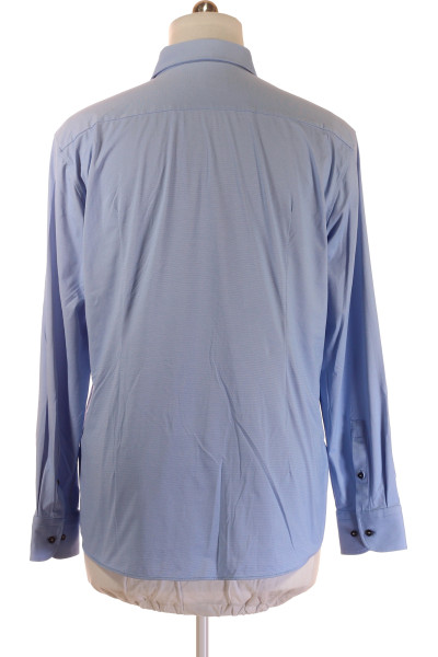 Elegantní Modrá Košile Slim Fit s Pruhy Hugo Boss Polyamid 85%