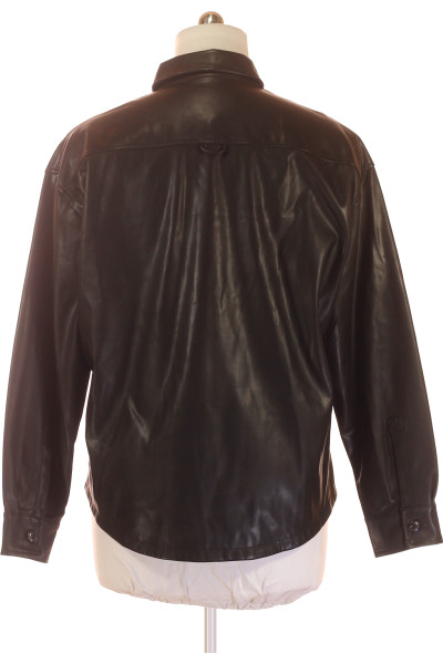 REVIEW Pánská koženková bunda černá moderní střih