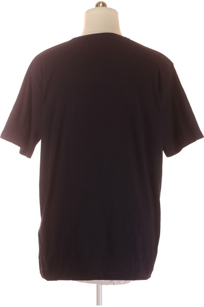 FYNCH-HATTON Pánské Stylové T-Shirt Basic Černé Pro Volný Čas