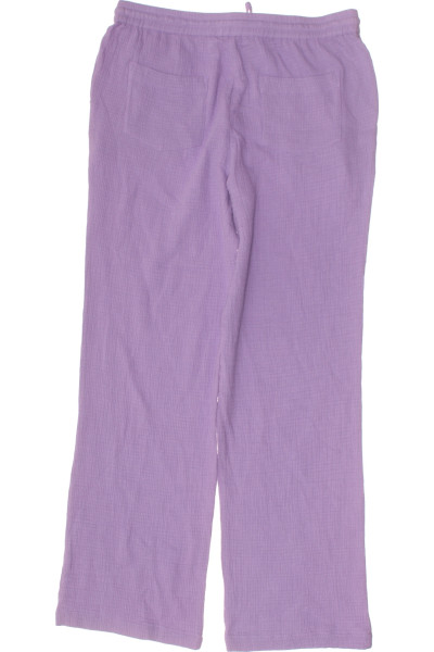 Lehké letní bavlněné kalhoty Christian Berg v levandulové barvě