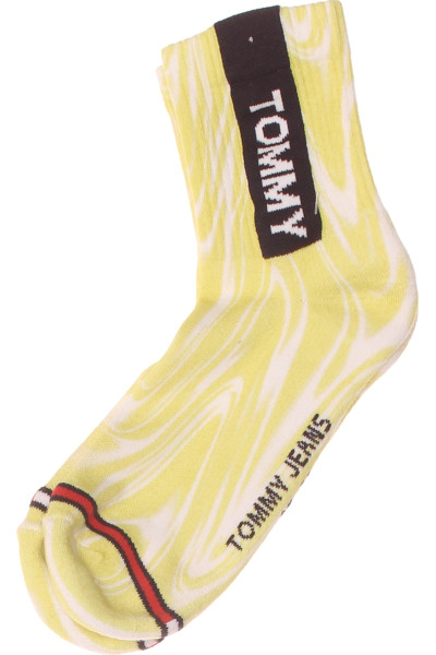 Pletené Žluté Stylové Kotníkové Ponožky TOMMY HILFIGER S Vzorem