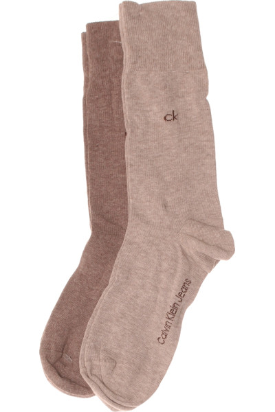 Dámské Bavlněné Ponožky Calvin Klein V Béžové Barvě