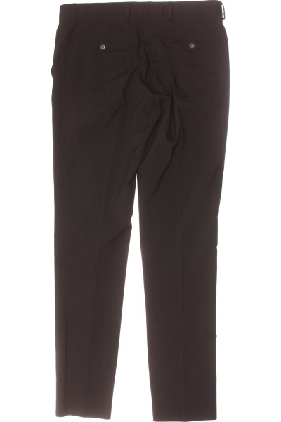 SELECTED Pánské oblekové kalhoty Slim Fit černé, elastické