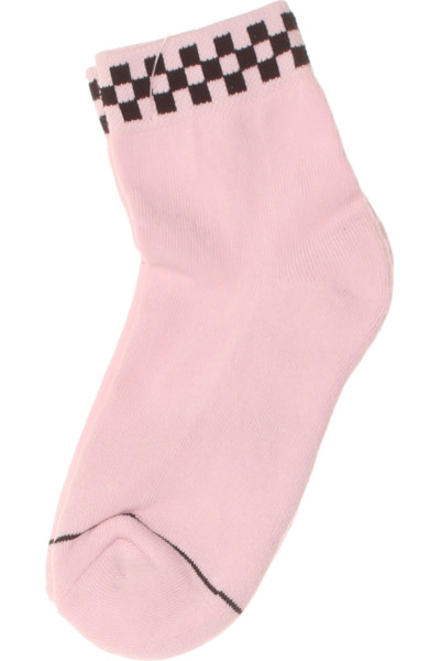 Vans Kotníkové Ponožky Checkerboard Růžové Pohodlné Pro Volný Čas
