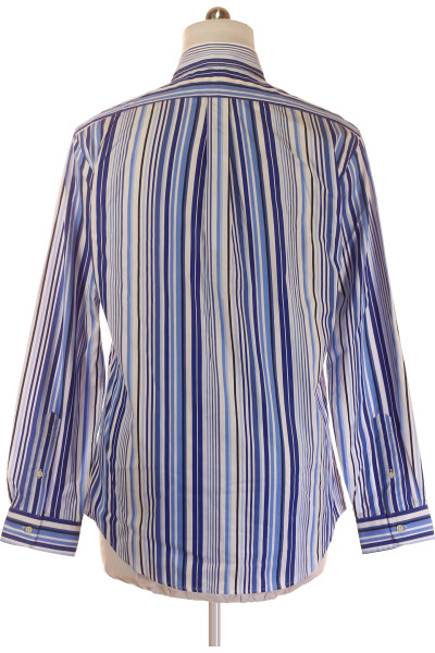 Bavlněná pruhovaná košile Slim Fit Ralph Lauren na podzim