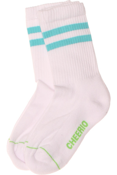 CHEERIO Pohodlné Sportovní Ponožky Bílé S Pruhem Unisex