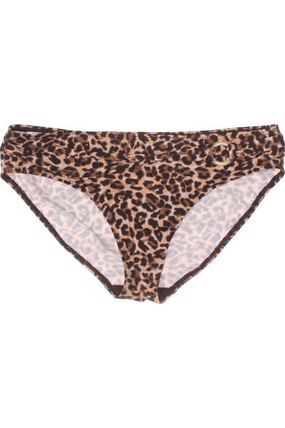 Leopardí Bikini Spodní Díl S Vysokým Pasem Pro Pláž I Bazén