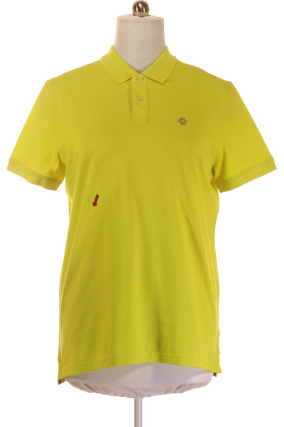 MC NEAL Pánské Bavlněné Polo Tričko S Límečkem žluté Slim Fit