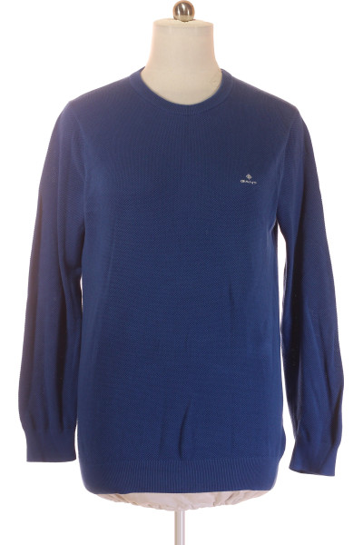 GANT Pánský bavlněný pulovr v modrém odstínu pro volný čas