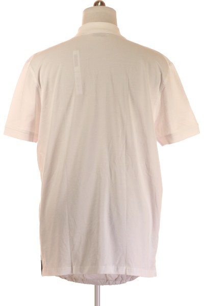 Christian Berg Pánské polo tričko bílé slim fit z čisté bavlny