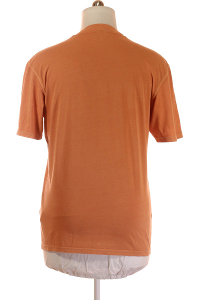 Hugo Boss Pánské Bavlněné Tričko Basic Oranžové Slim Fit