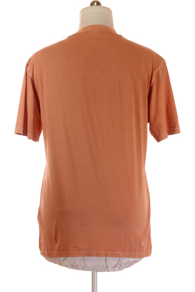 Hugo Boss Bavlněné Tričko Pánské Basic Oranžové Pro Volný Čas