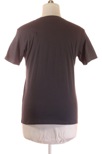 Bavlněné tričko Alpha Industries s logem, černé, volný střih