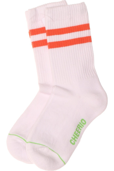 CHEERIO Sportovní Ponožky S Pruhy Na Běh A Fitness, Bílo-Červené