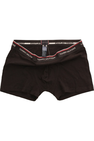 Pohodlné bavlněné boxerky Tommy Hilfiger s logem, černé, elastické