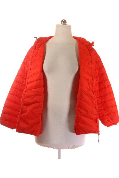 Prošívaná bunda ZIZZI v červené s zipem, pohodlná na podzim