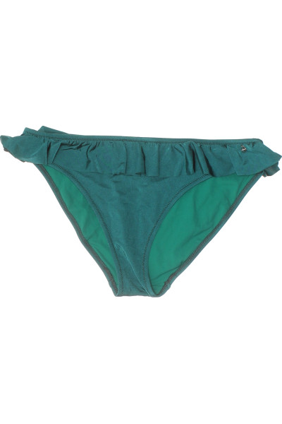 S.OLIVER Dámské Bikini Kalhotky V Zelené Barvě S Volánky Pro Pláž