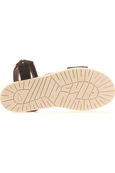 Kožené sandály Camel Active pro volný čas, černé, letní komfort