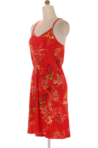 Letní šaty s květinovým vzorem Laura Scott, červené, midi