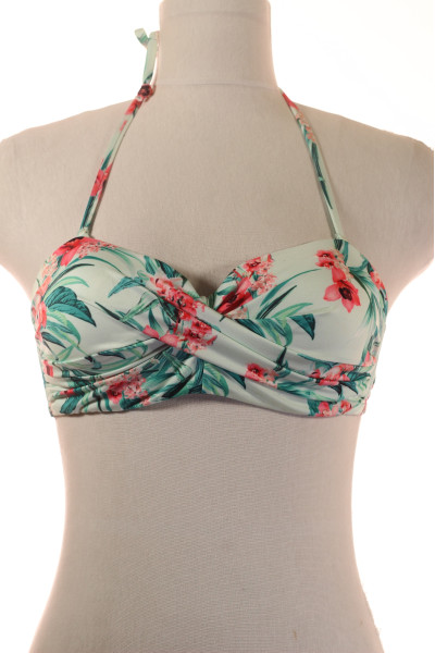 Trendy Květinový Bikini Top Twist Pro Letní Plavání